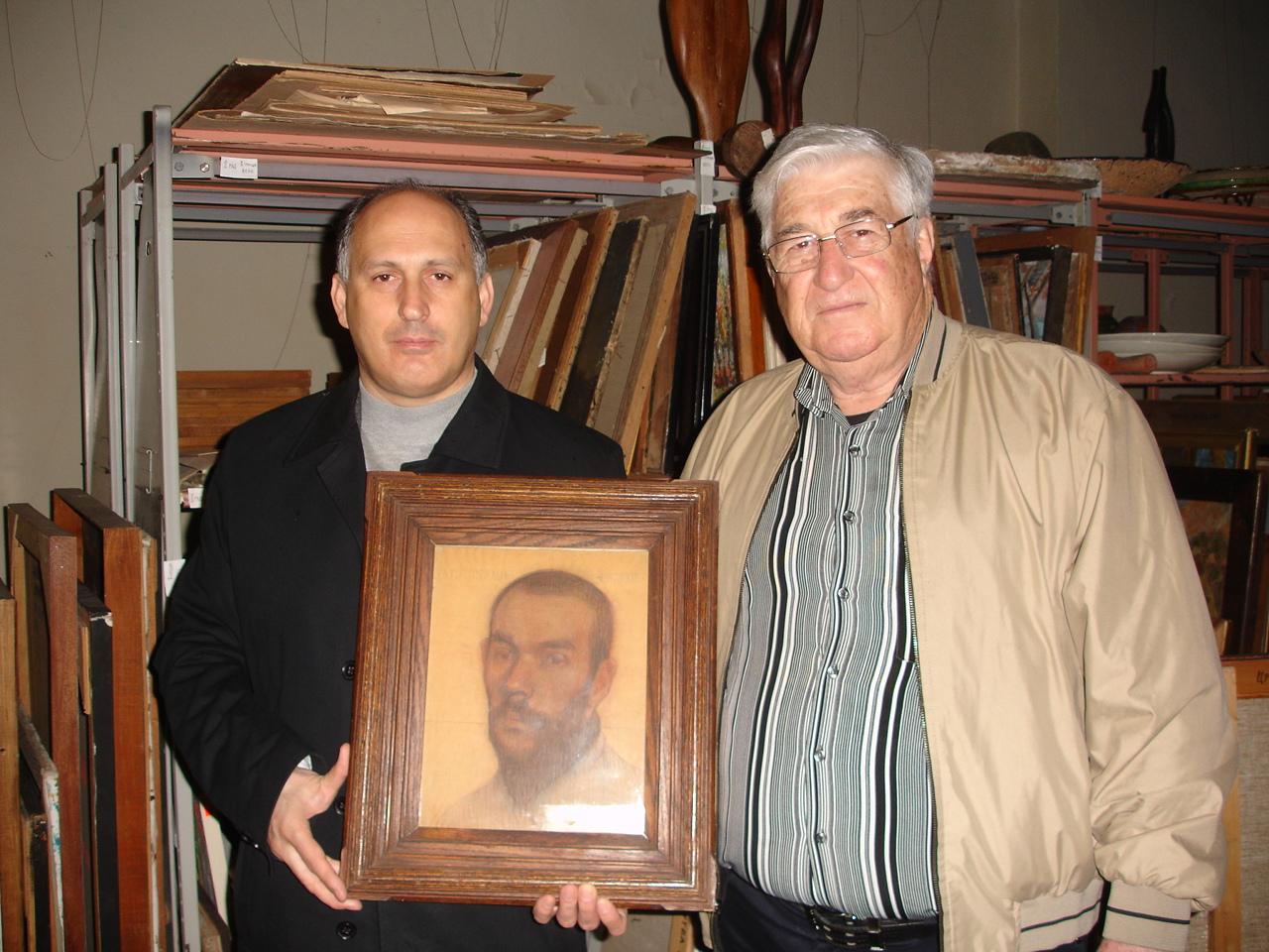 Viacheslav Chirikba (left) and the grandson of Alexander Chachba-Shervashidze, Demosfen. Facebook | V.A. Chirikba