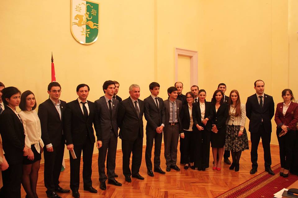 President of Abkhazia Khajimba met with young diplomats and students of the Abkhaz State University.
