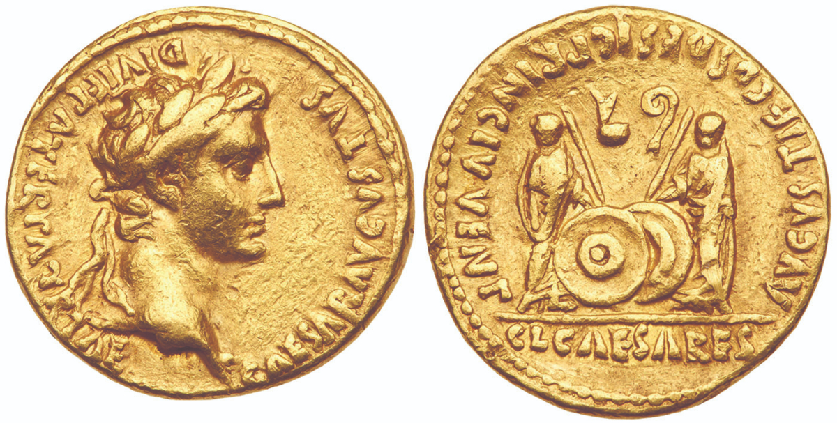 An Aureus of Octavian, dating from the 1st century BCE
