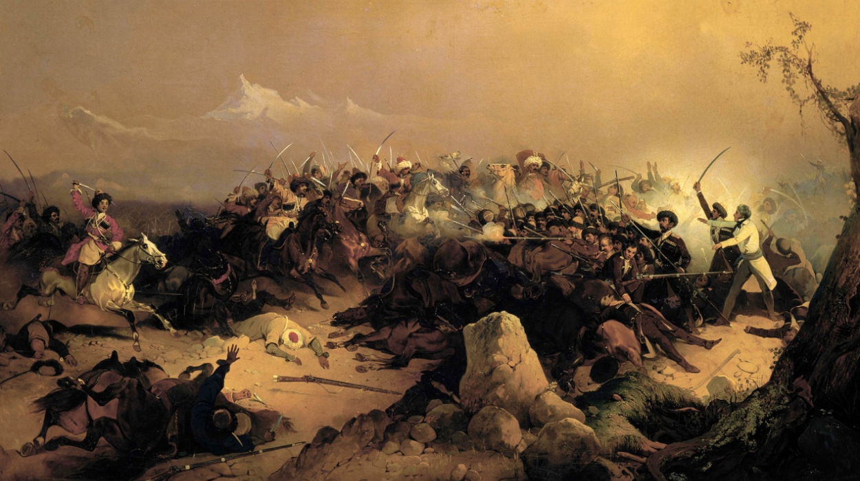 Battle with the Chechens near Akbulat-Yurt