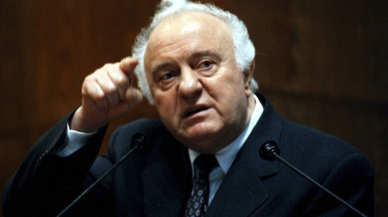 Eduard Shevardnadze, former Soviet foreign minister and then president of Georgia.