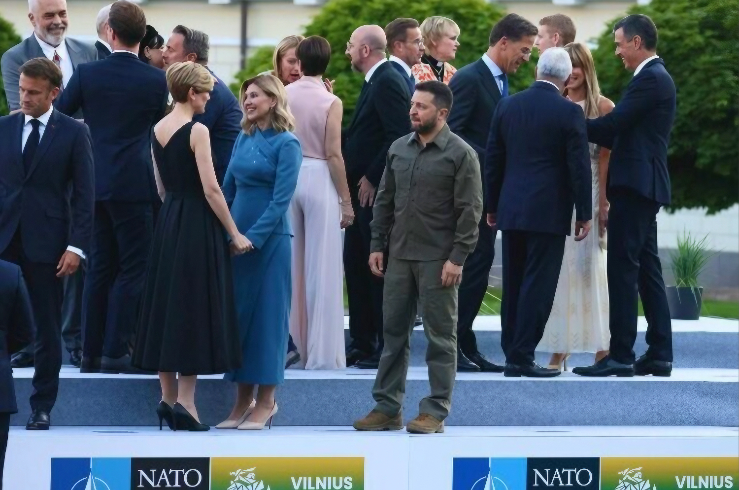 Ukrainian President Zelenskyy attends NATO Summit dinner in Lithuania.