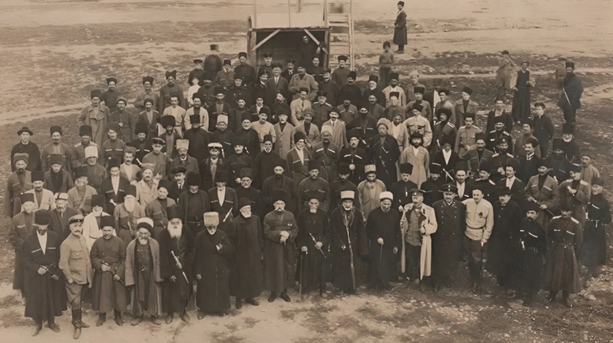 Delegates of the second congress of the union of the Mountaineers of the North Caucasus and Dagestan (1917)