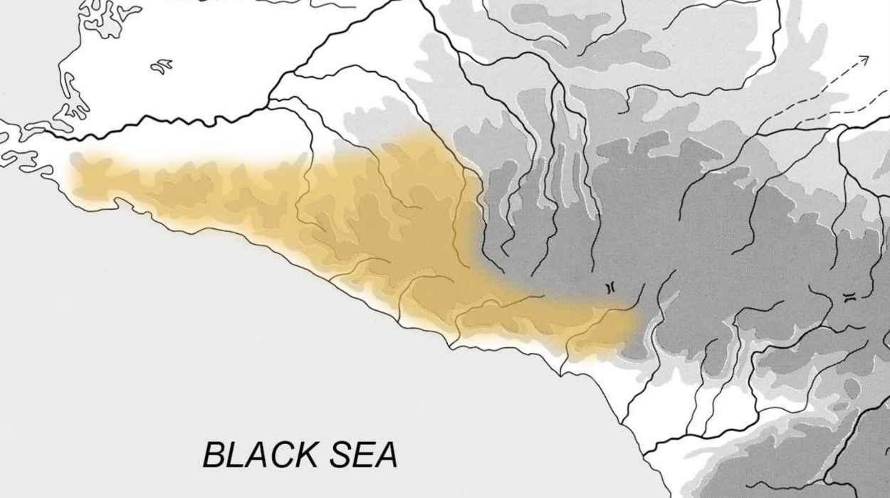 Coloured area – Dolmens of the Western Caucasus.