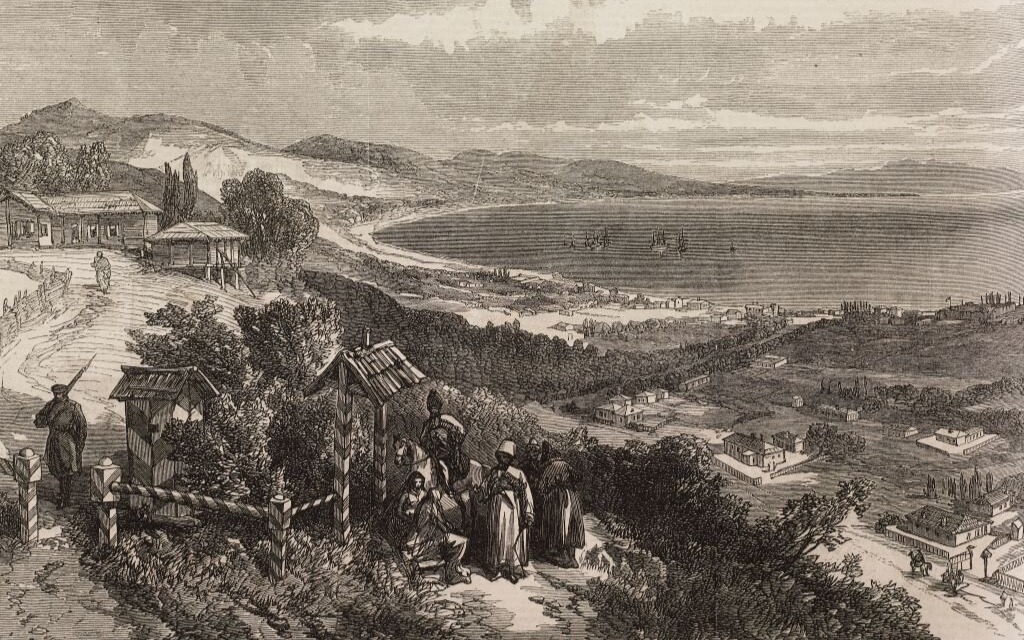 View of Sukhum Kaleh (now Sukhum), on the Black Sea. The Illustrated London News, Vol. XLIX, September 15, 1866.