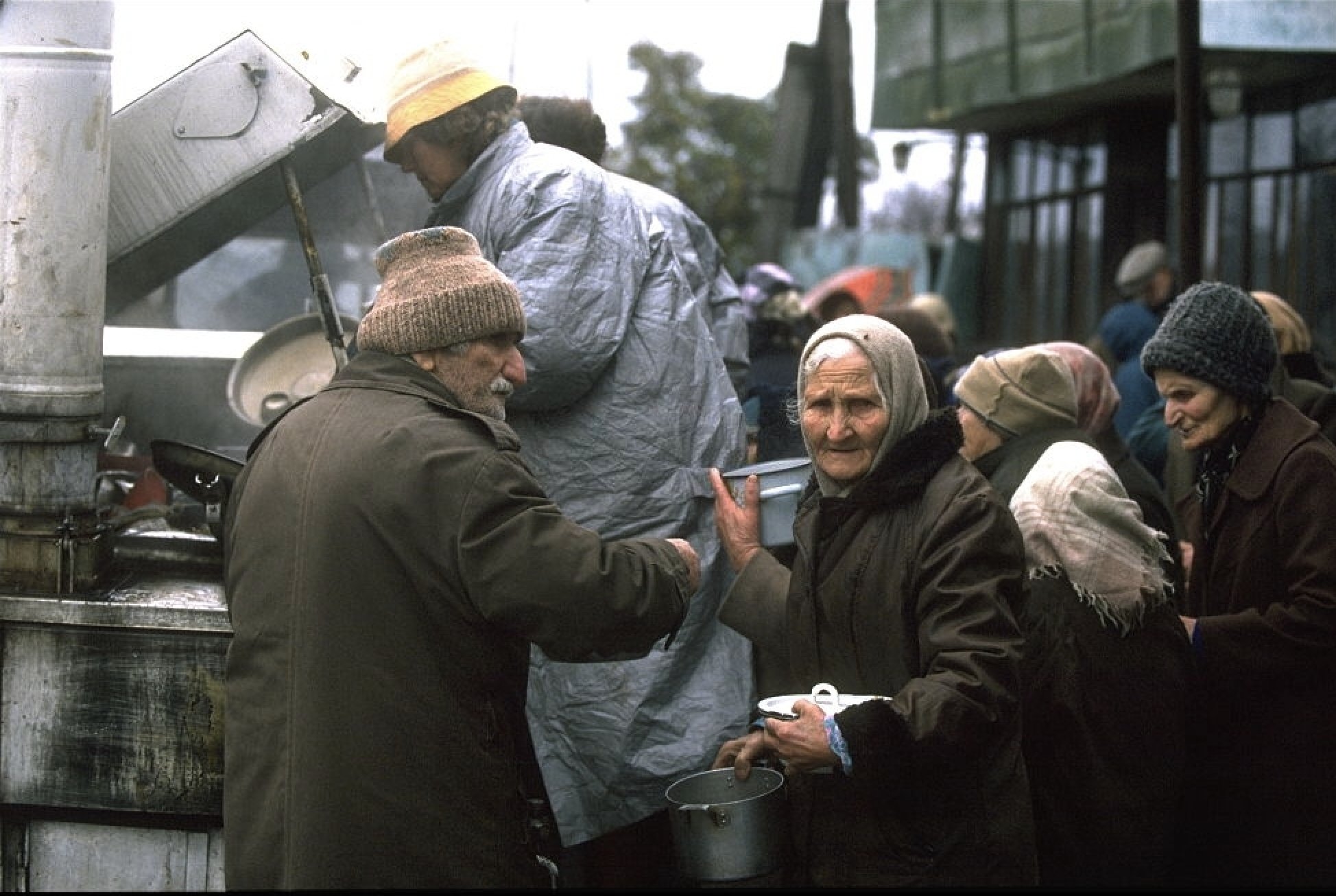 The 'Action Against Hunger' NGO in Abkhazia. Photo by Bernard Bisson (January 1998)
