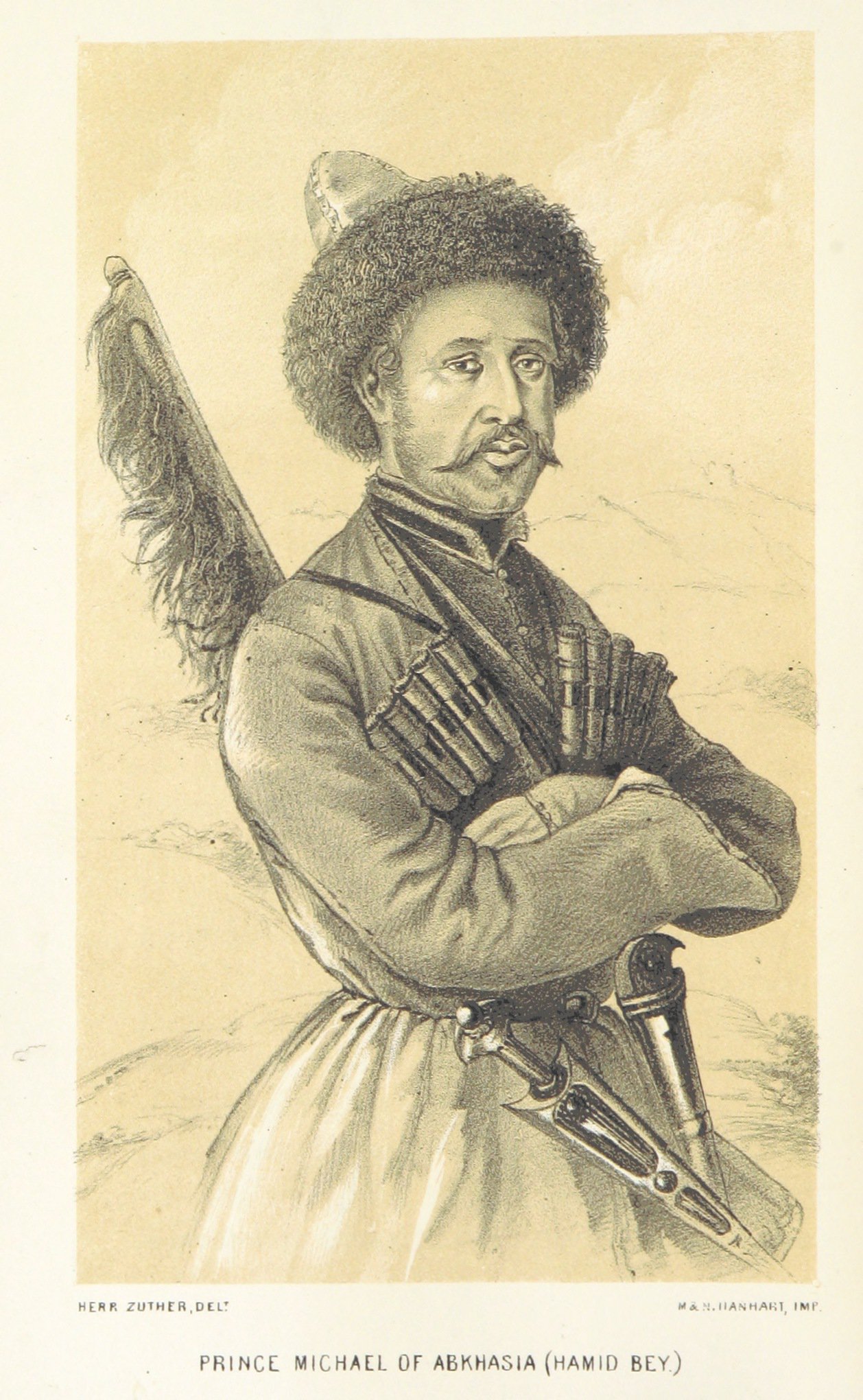"Prince Michael of Abkhasia (Hamid Bey)" - taken page 90 of 'The Trans-Caucasian Campaign of the Turkish Army under Omer Pasha. A personal narrative' by Laurence Oliphant (Edinburgh,1856)