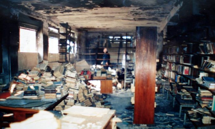 Abkhazia's Library burnt down