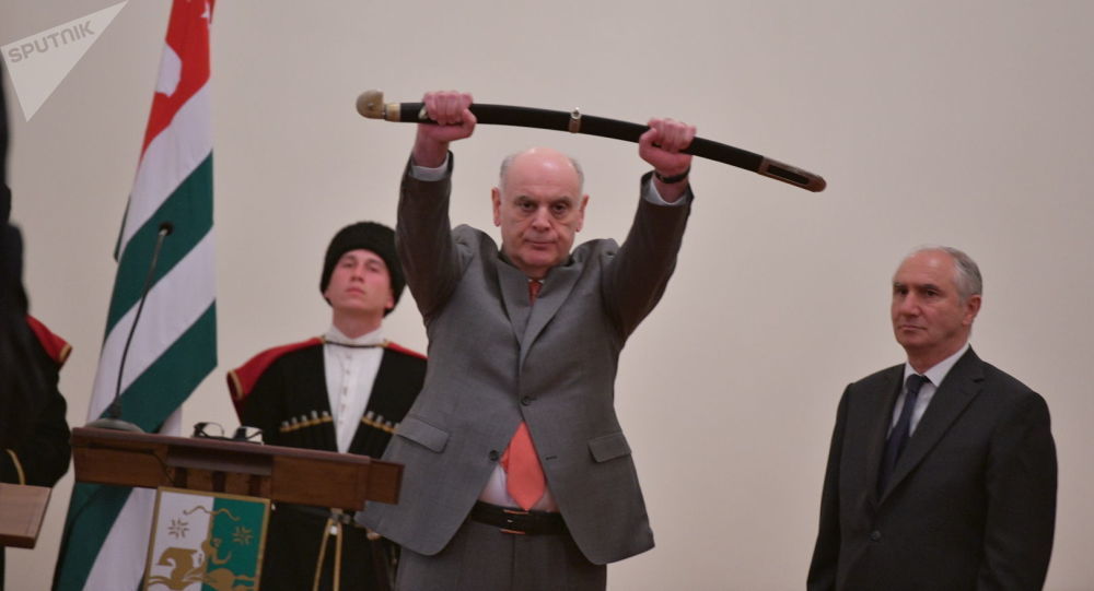 The elected President of Abkhazia, Aslan Bzhania, took the oath of office at the inauguration ceremony on Thursday 23 April.