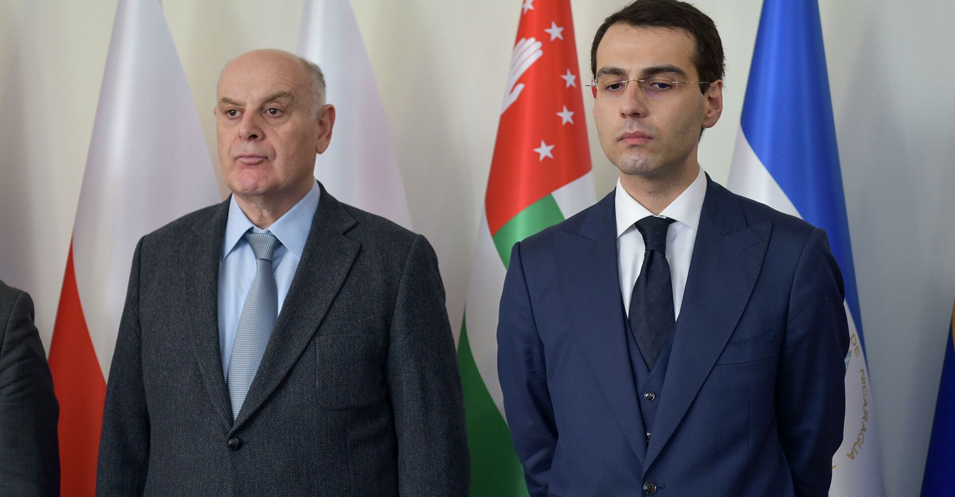 The President of Abkhazia Aslan Bzhania and the new Minister Inal Ardzinba