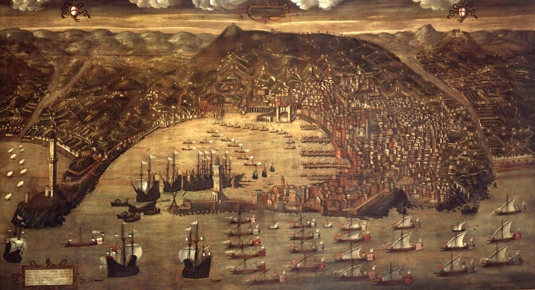 View of di Genoa in the 1481 (Cristoforo Grassi)