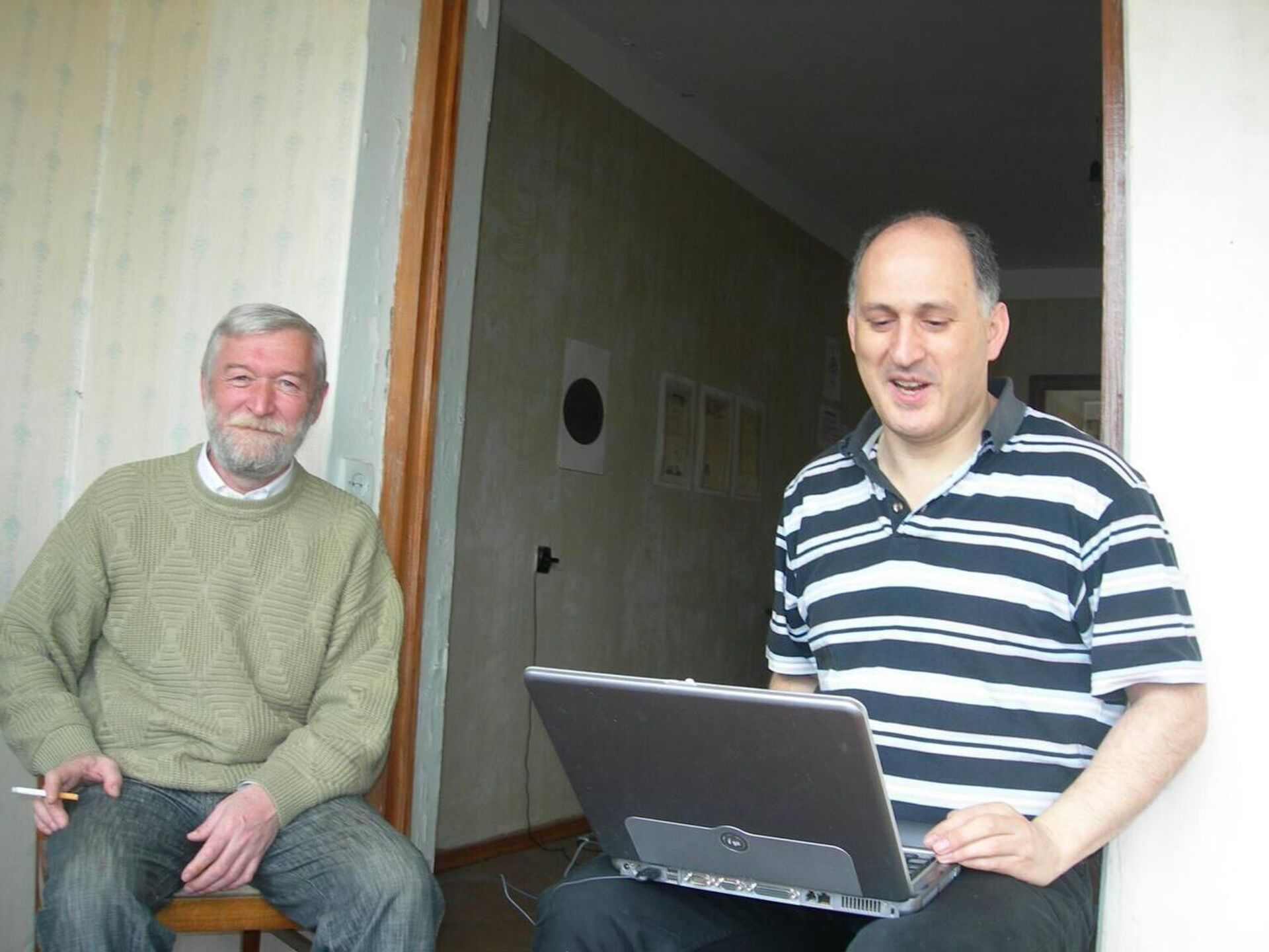Anzor Agumaa (left) and Viacheslav Chirikba