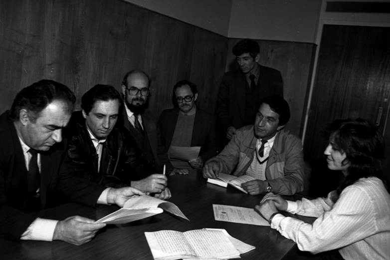 From left to right: Yuri Argun, Sergey Shamba, Yuri Voronov, Igir Tsvinaria and Vladislav Ardzinba